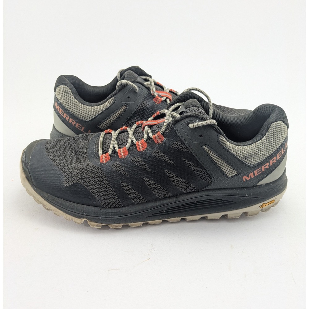 Men Merrell Nova 2 Trail Black Grey Vibram Outdoor Hiking Shoes J066717 Size 11